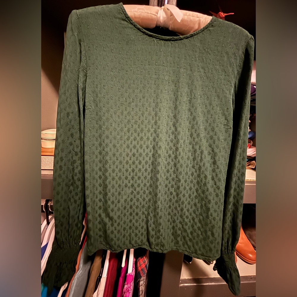 H&M olive green blouse